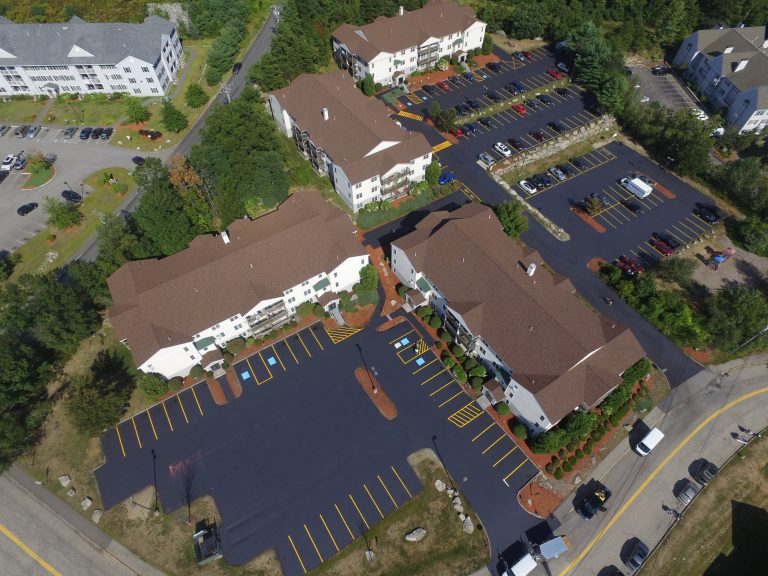 Commercial Sealcoating - parking lot overhead photo